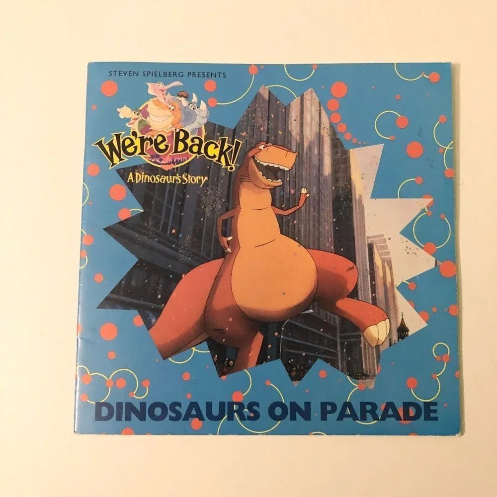 Vtg 1993 Steven Spielberg Presents Were Back Dinosaurs on Parade